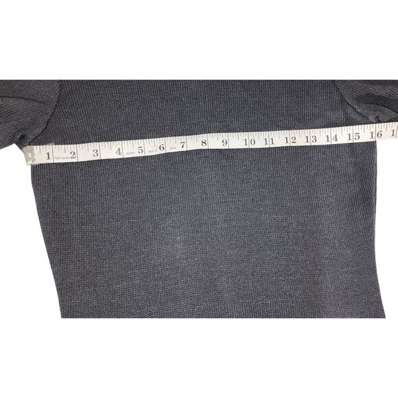 St. John Gray Knit Mock Neck Short Sleeve Dress Size 4 Back Zipper Closure Time - Picture 8 of 8